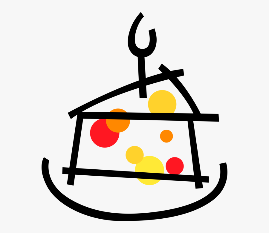 Vector Illustration Of Slice Of Sweet Dessert Birthday, Transparent Clipart