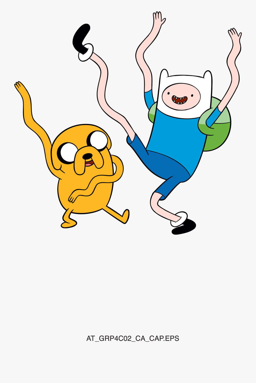 Finn And Jake Celebrating Clipart , Png Download - Adventure Time Finn Png, Transparent Clipart