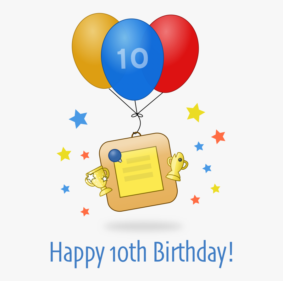 Happy Birthday - Happy 10th Birthday Christian, Transparent Clipart