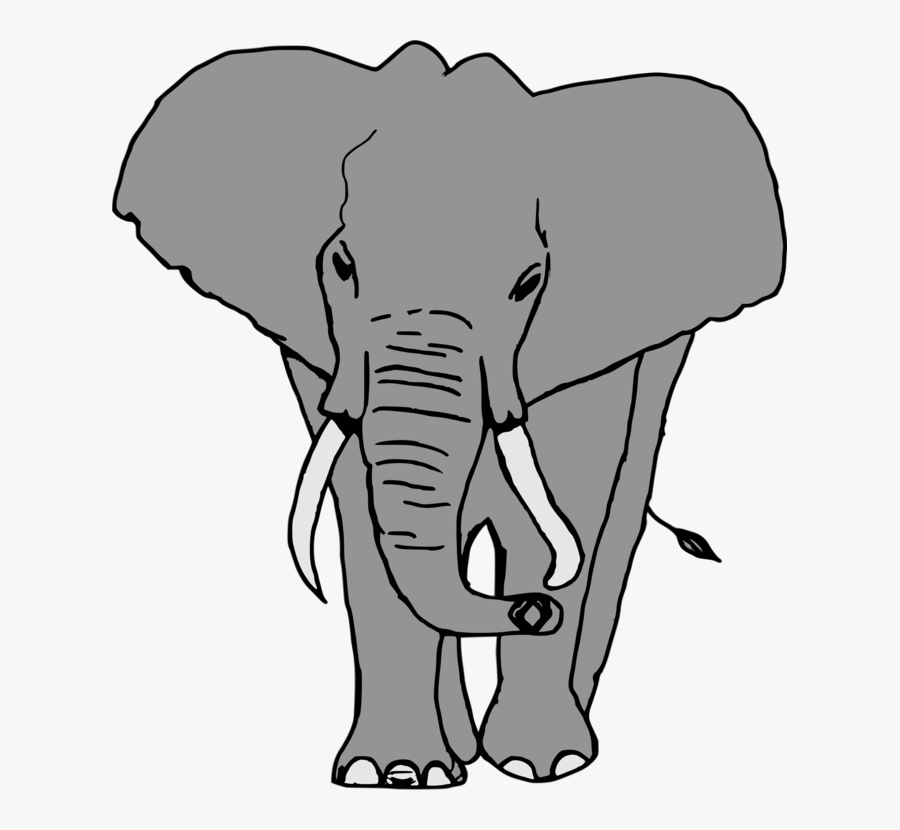 Monochrome - Elefante Png, Transparent Clipart