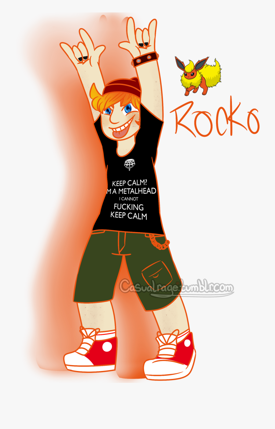 Rocko Is The Second Youngest Of The Eevelution Brood - Cartoon, Transparent Clipart