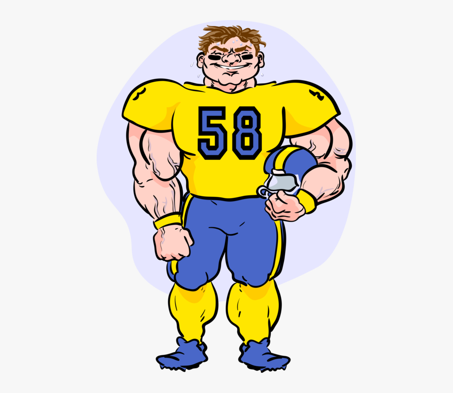 Player Defensive Lineman Vector - Cartoon, Transparent Clipart