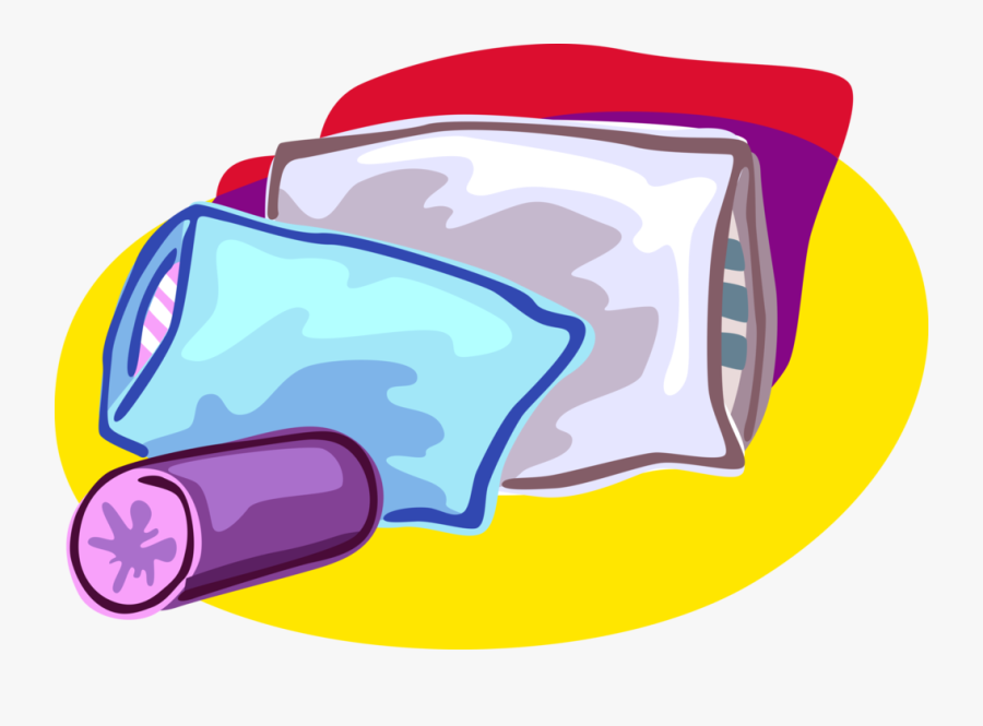 Sleeping Vector Neck Pillow - Pillows Clipart, Transparent Clipart