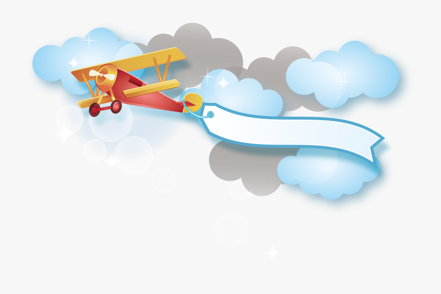 Cartoon Wallpaper Plane Vector, Transparent Clipart