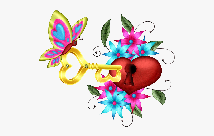 Heart Lock And Key Clip Art, Transparent Clipart