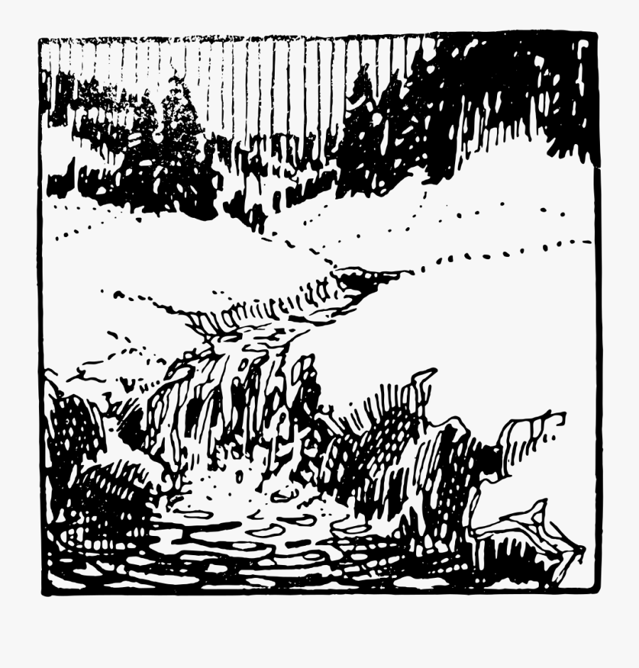 Vignette Drawing Black And White - Illustration, Transparent Clipart