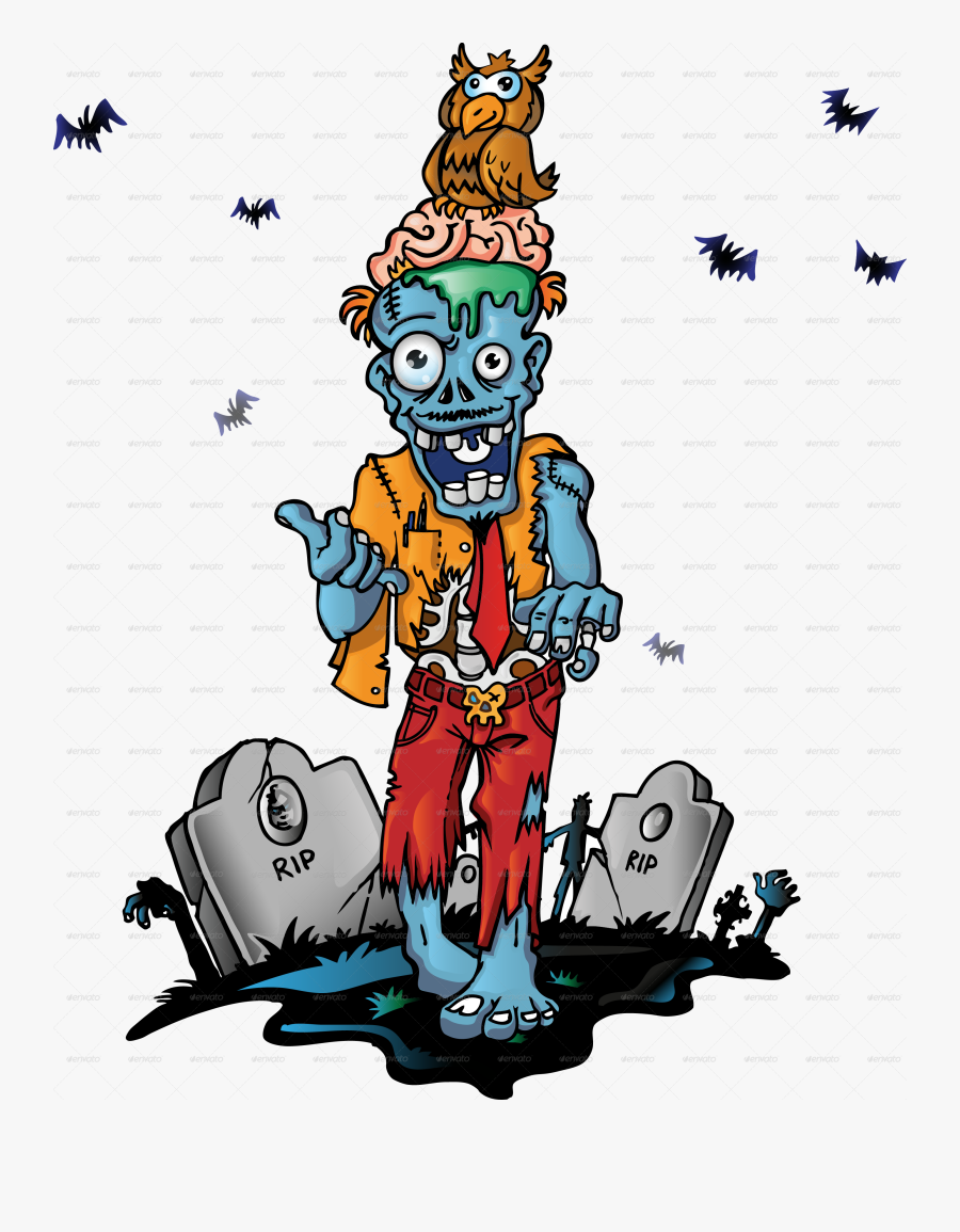 Zombie Cartoon Transparent Background, Transparent Clipart