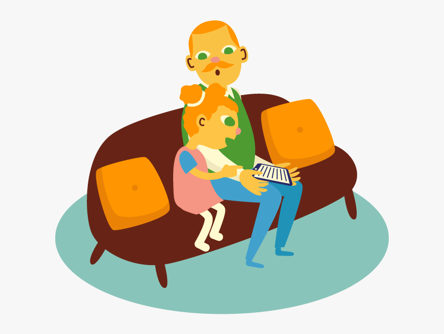 Father Clipart Reading - Internet Sociala Medier Png, Transparent Clipart