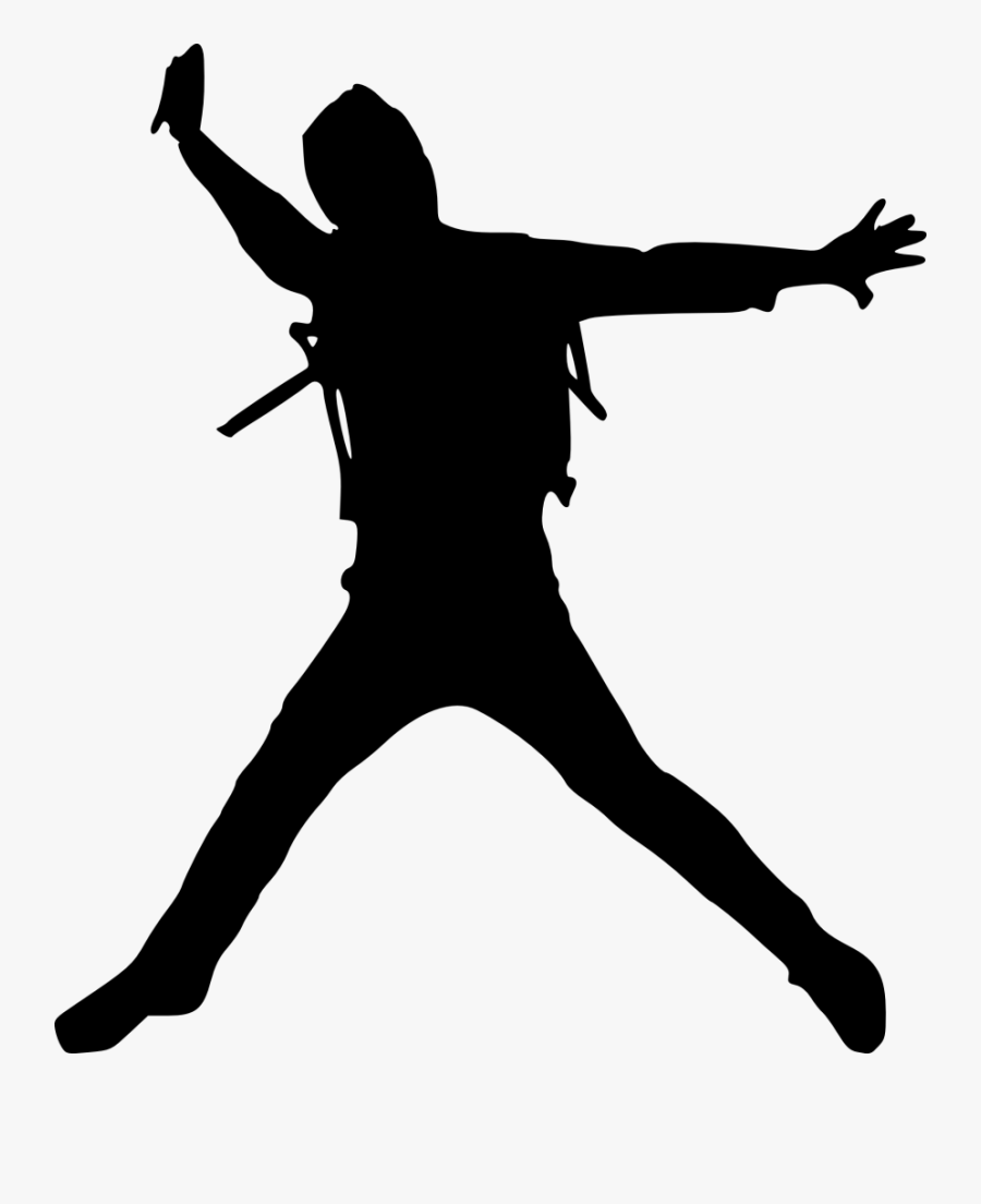 Transparent Throwing Up Clipart - Silhouette Person Png Dance, Transparent Clipart