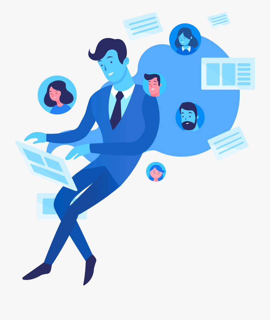 Superintendant Illustration Lumapps Social Intranet - Cartoon, Transparent Clipart