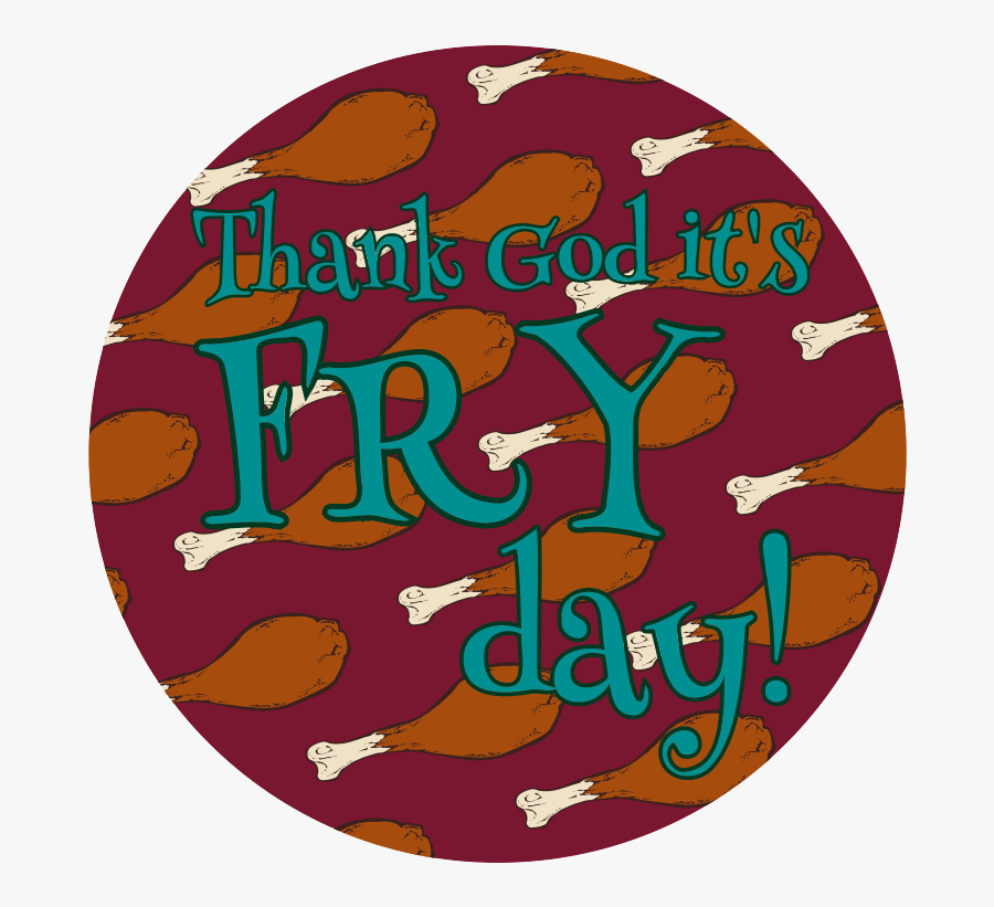 Fry Day Customizable Car Magnet - Circle, Transparent Clipart
