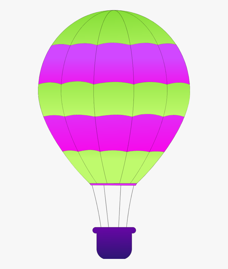 Horizontal Striped Hot Air Balloons - Hot Air Balloon Clipart, Transparent Clipart