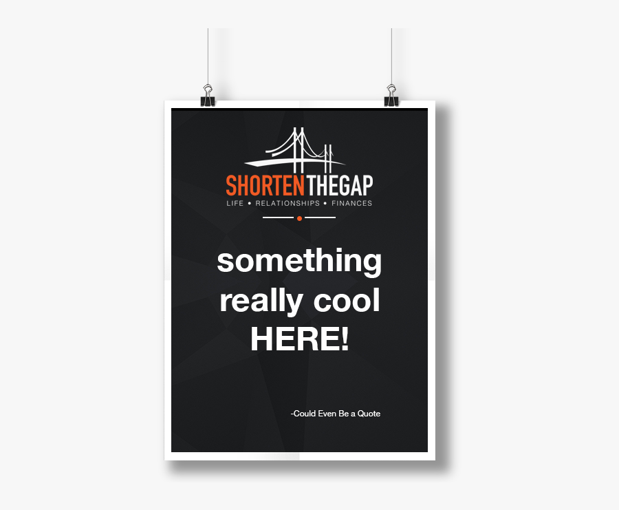 Clip Art Poster Shorten The Gap - Poster, Transparent Clipart
