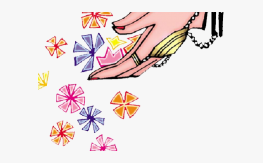 India Clipart Indian Welcome - Flower With Hand Png, Transparent Clipart