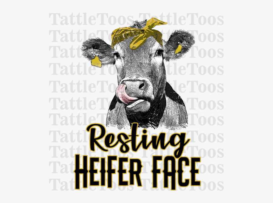 Cow With Leopard Bandana, Transparent Clipart