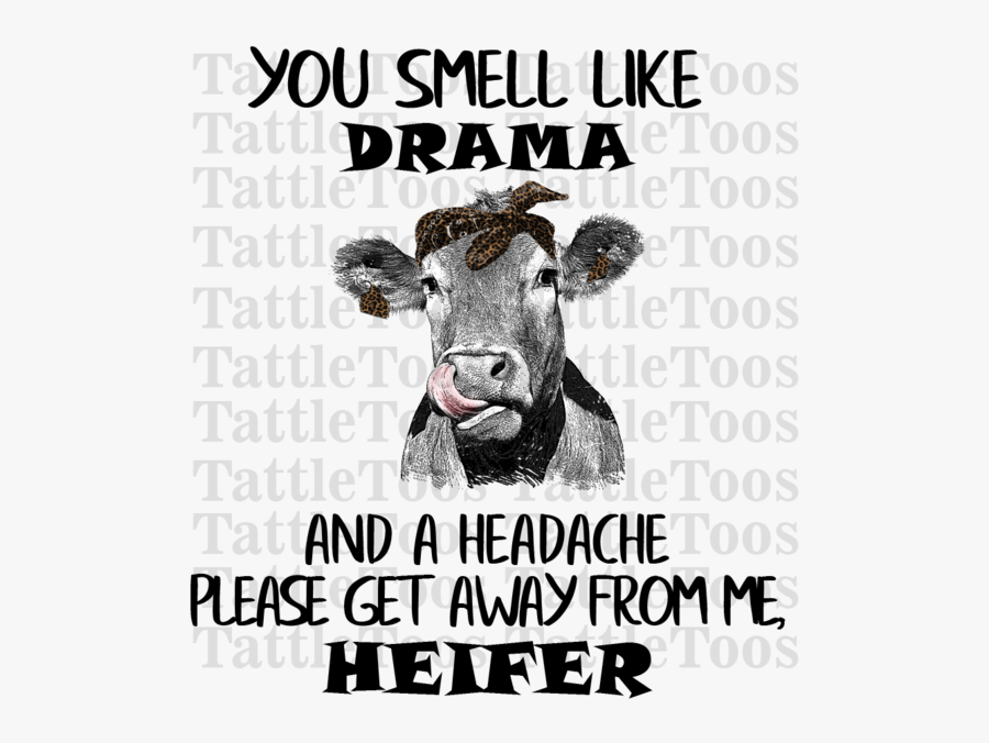 Cow With Leopard Bandana Png, Transparent Clipart