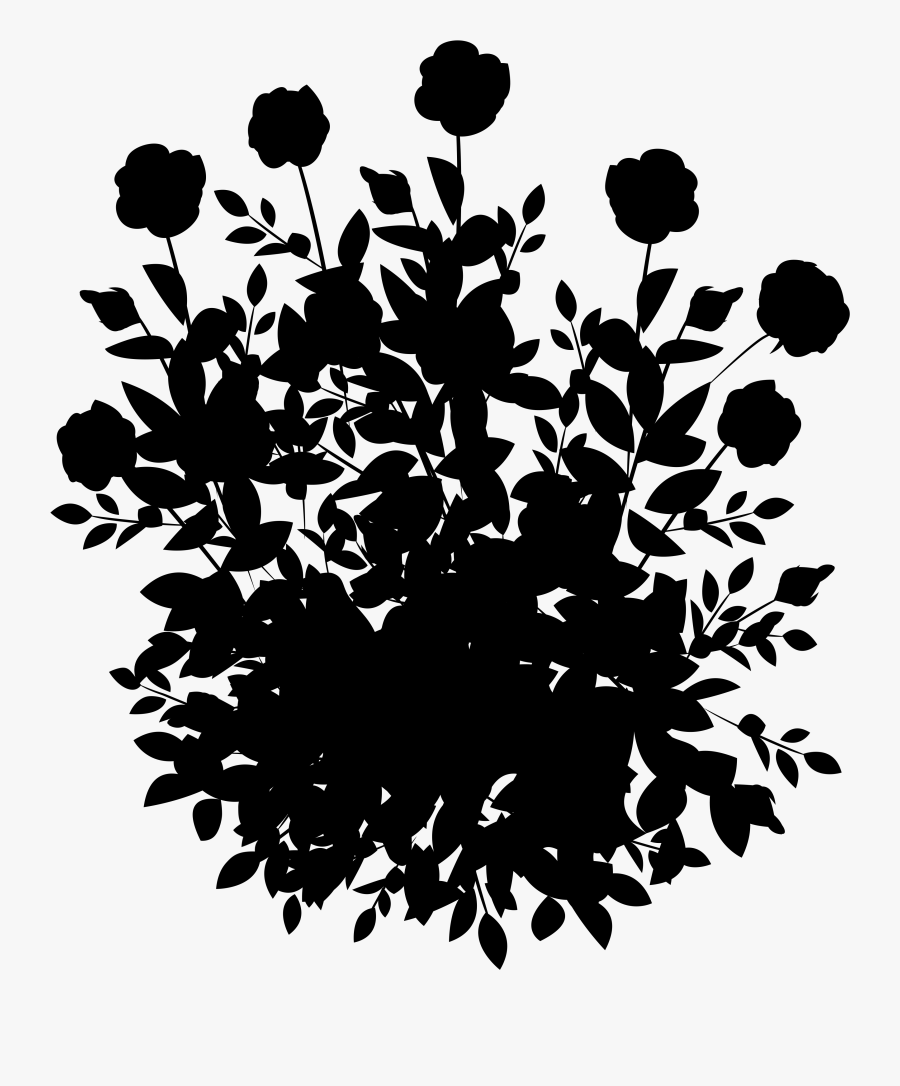 Plant Silhouette Pattern Leaf Flowering Font Clipart - Plants Silhouette Png, Transparent Clipart