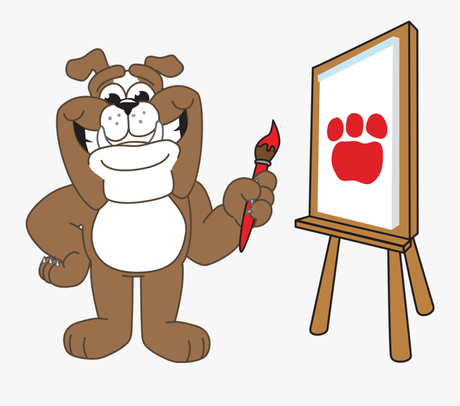 Bulldog Painting - Bulldog Painting Clipart, Transparent Clipart