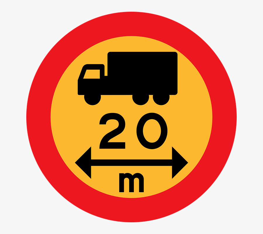 Clipart Width And Length - 20m Sign, Transparent Clipart