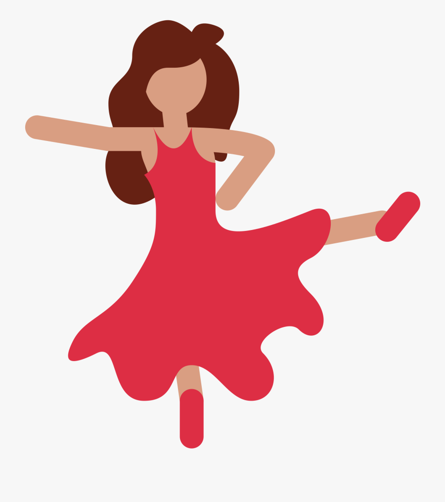 Transparent Dancing Girl Png - Dancing Emoji Twitter, Transparent Clipart