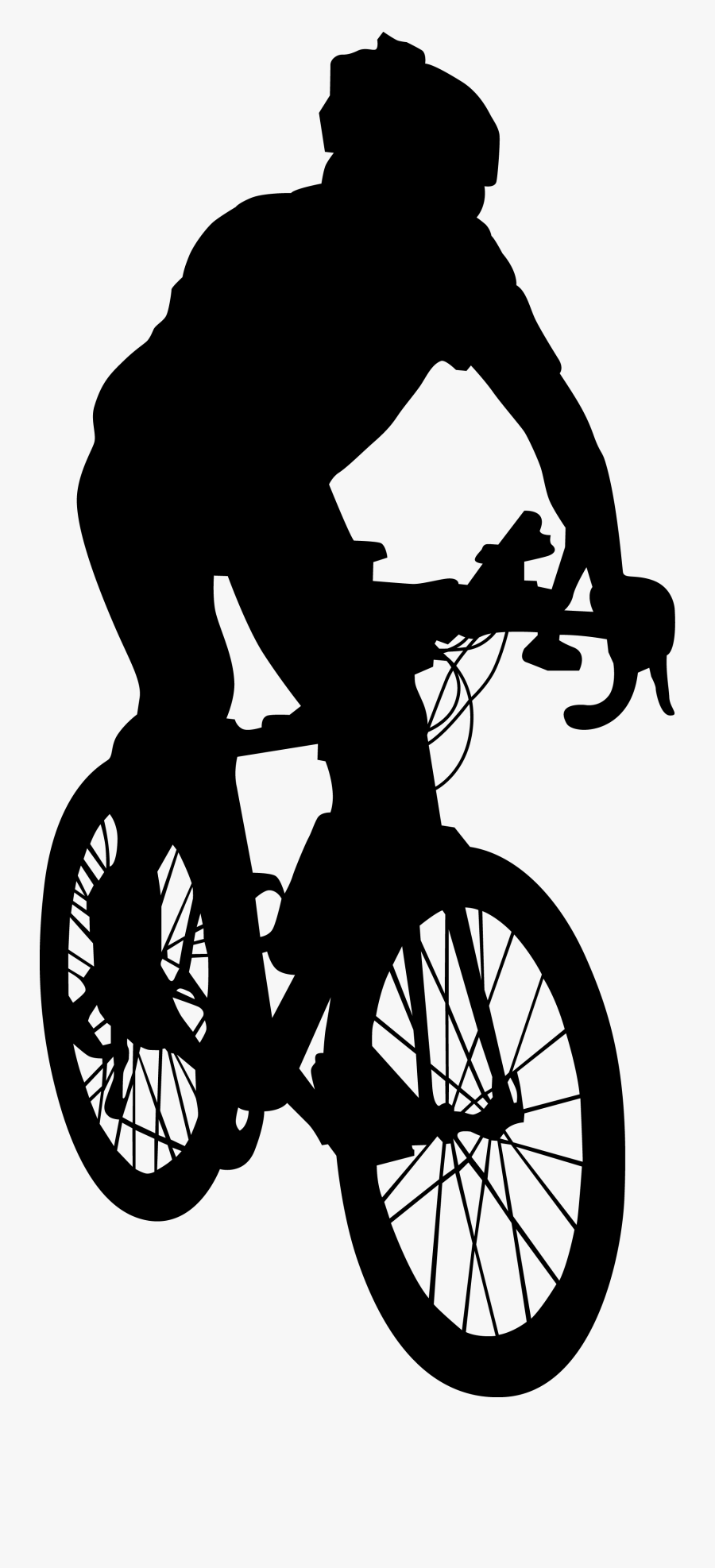 Biker Silhouette Png - Silhouette Riding Bike Png, Transparent Clipart
