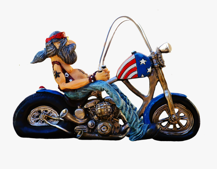 Biker Bike Tattooed America Cool Casual Funny - Funny Biker, Transparent Clipart