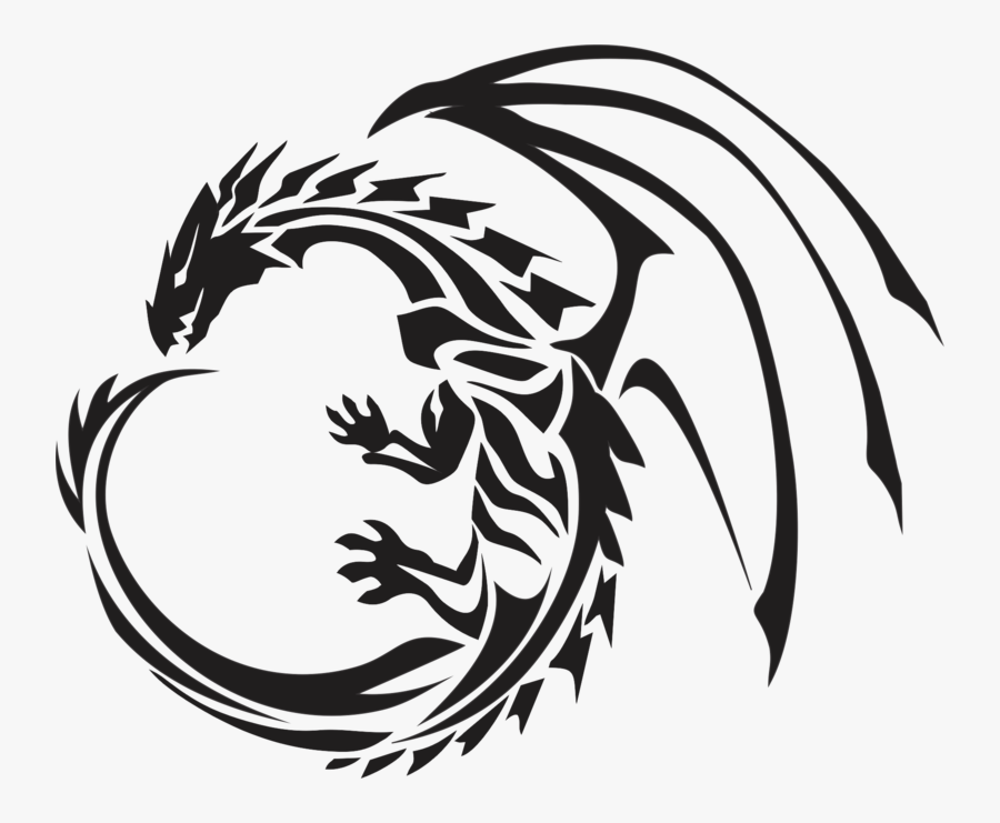 Black Tattoo Dragon Png Images - Dragon Png, Transparent Clipart