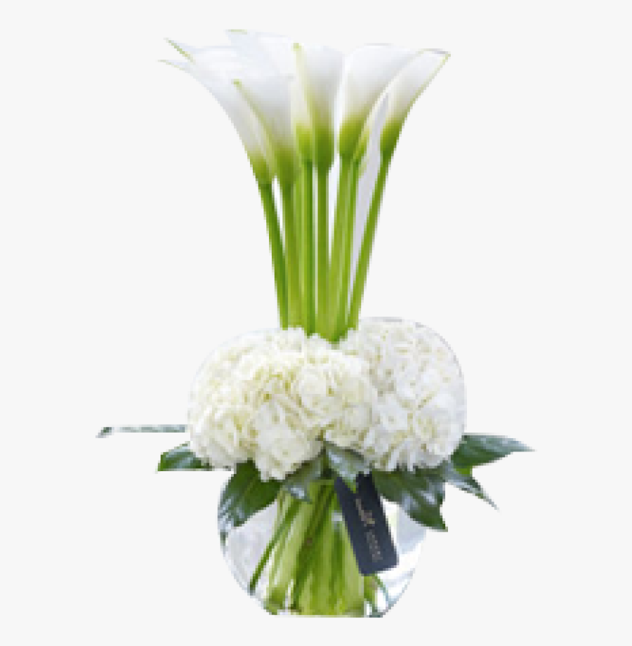 Lily Transparent Vase Png White Calla Lily Arrangements- - Calla Lilies In A Vase, Transparent Clipart