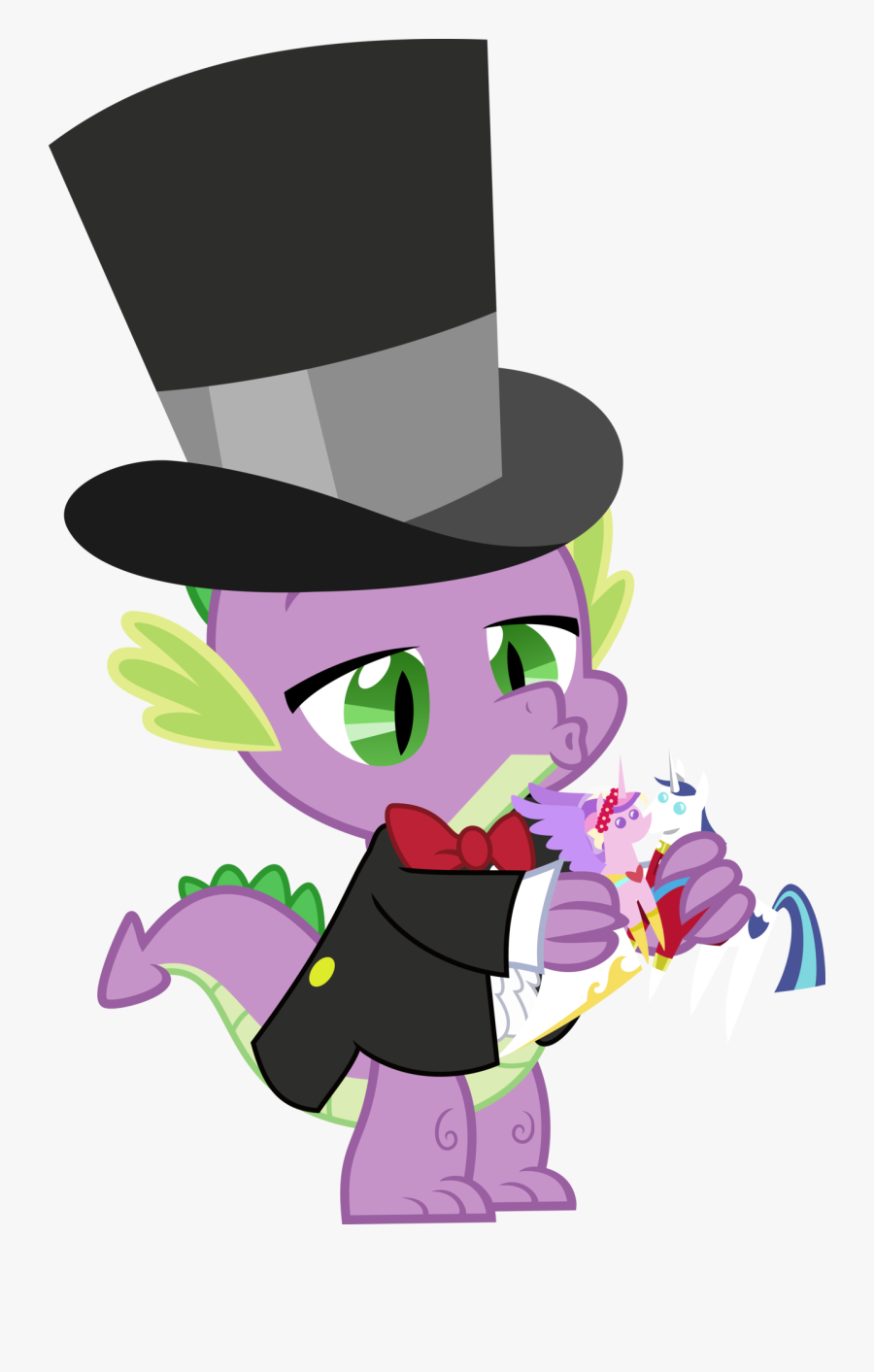 Spike Rarity Wedding Cake Topper Clip Art - Mlp Spike Canterlot Wedding, Transparent Clipart