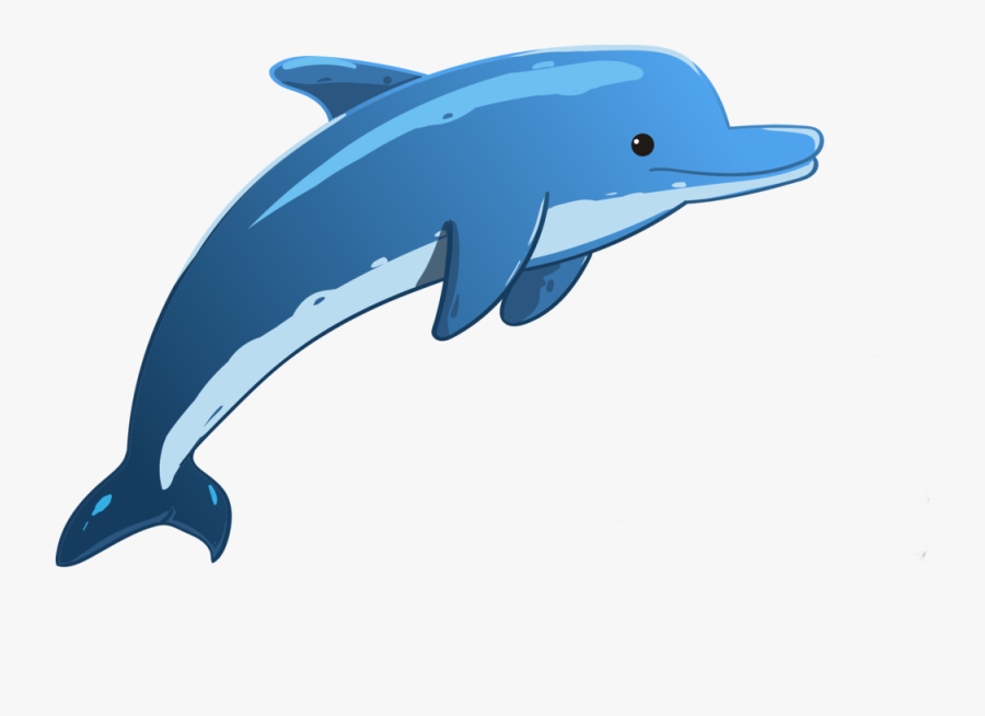 Dolphin In The Sea Jumping Cartoon, Transparent Clipart