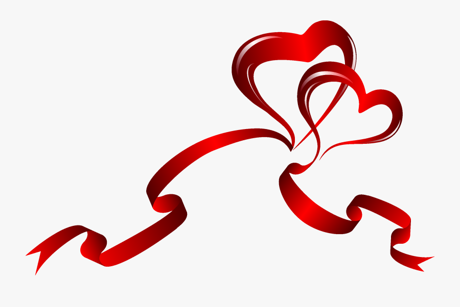 Ribbon Heart Vector Icon Template Clipart Free Download - Psd Heart Ribbons, Transparent Clipart