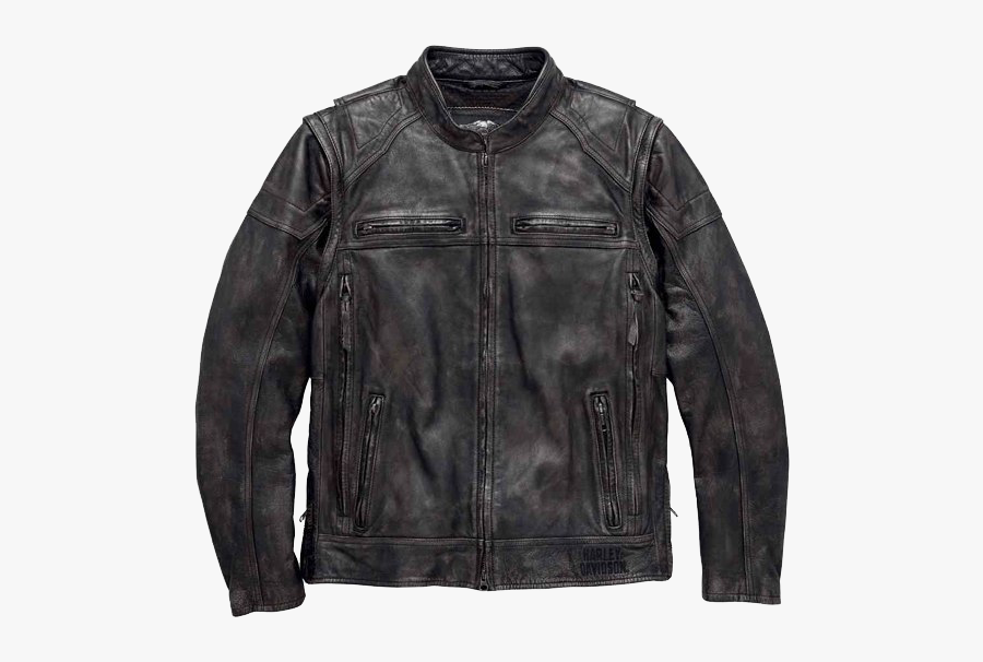 Black Leather Jacket Png Clipart - Harley Davidson Men's Dauntless Convertible Leather, Transparent Clipart