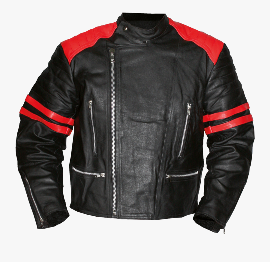 Clipart Coat Leather Jacket - Black And Red Jackets, Transparent Clipart