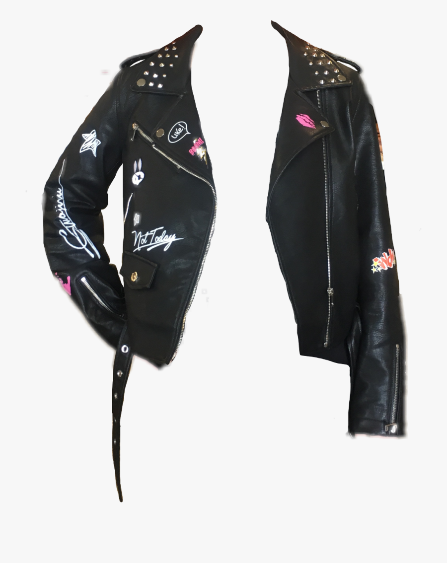 Jacket Clipart Leather Jacket - Blackpink 5th Member Outfits, Transparent Clipart