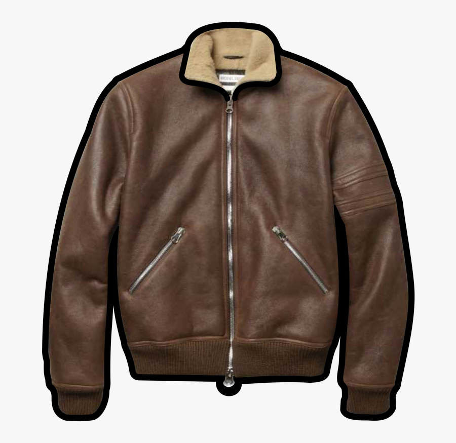 Coat Clipart Bomber Jacket - Bomber Leather Jacket Clipart, Transparent Clipart