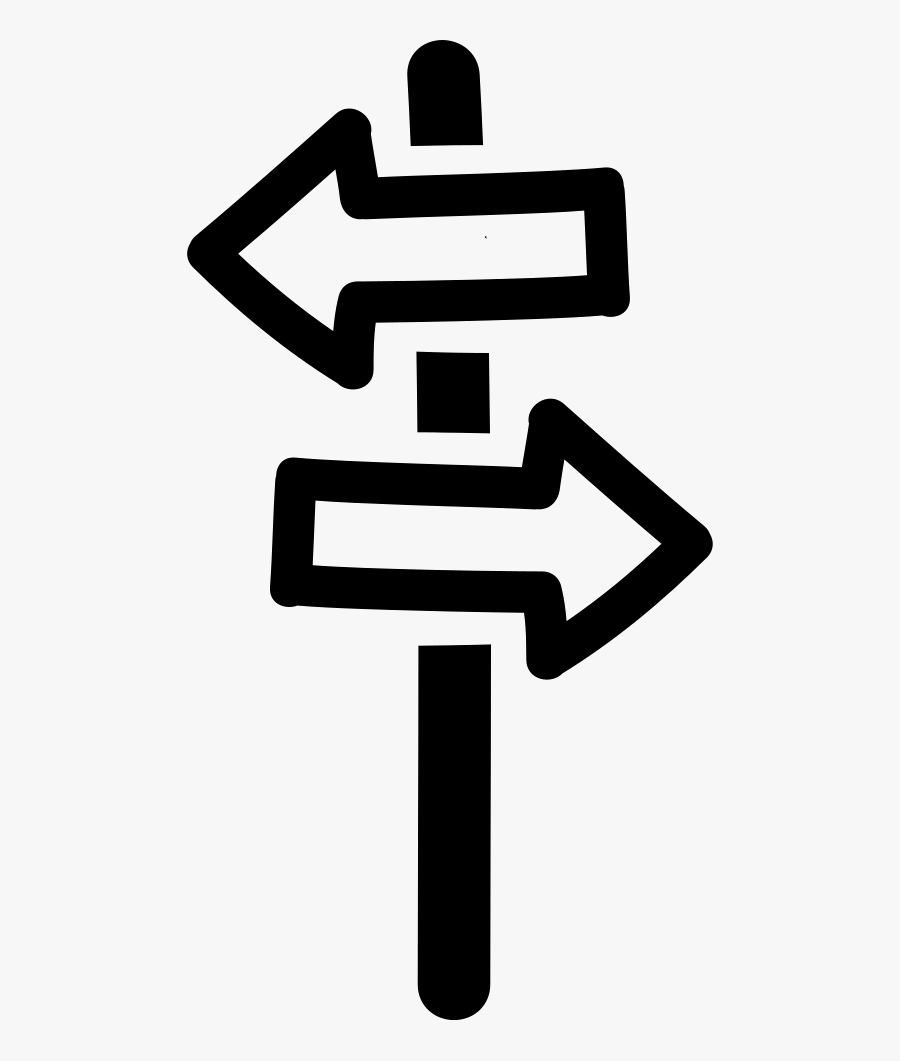 Directional Arrows Signal Drawn - Direction Signal Png, Transparent Clipart