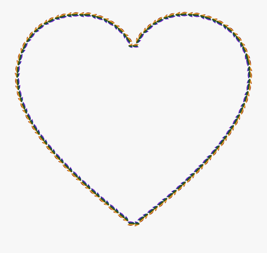 Colorful Direction Heart Smaller Clip Arts - Yellow And White Gold Bead Chain, Transparent Clipart