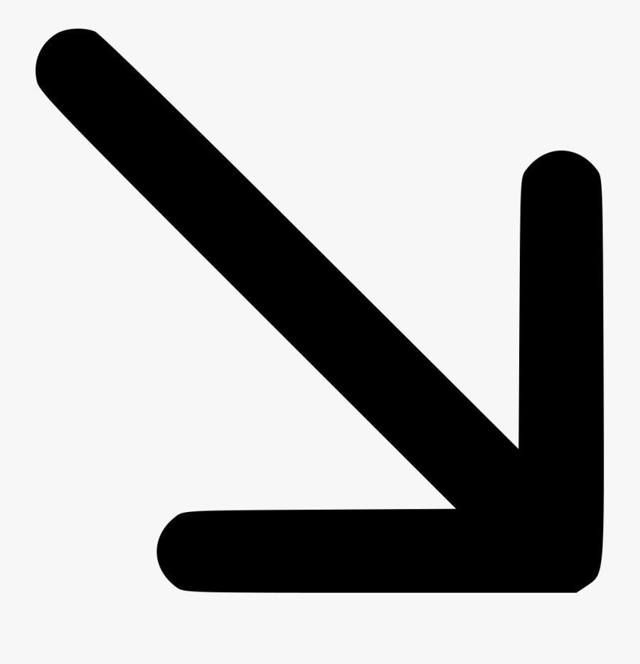 Direction Down Cross Cursor Missile Dart Comments - Arrow Pointing Diagonally Down, Transparent Clipart