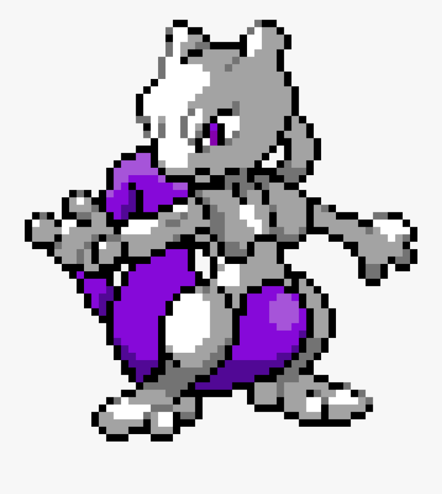 Mewtwo Pixel Art Clipart , Png Download - Shiny Mewtwo Gen 2, Transparent Clipart