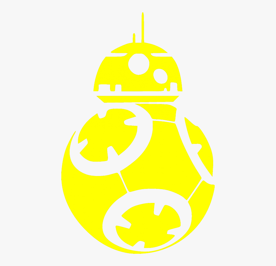 Please Note That The White Image Is A White Sticker - Bb-8, Transparent Clipart