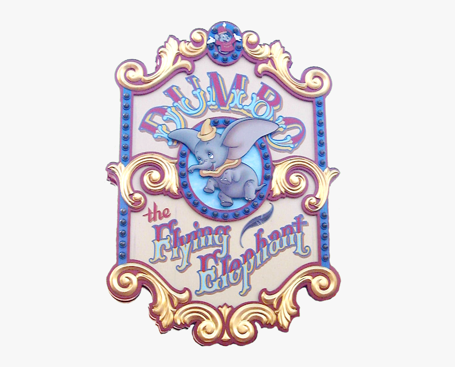 Dumbo The Flying Elephant Sign Disneyland Paris, Transparent Clipart