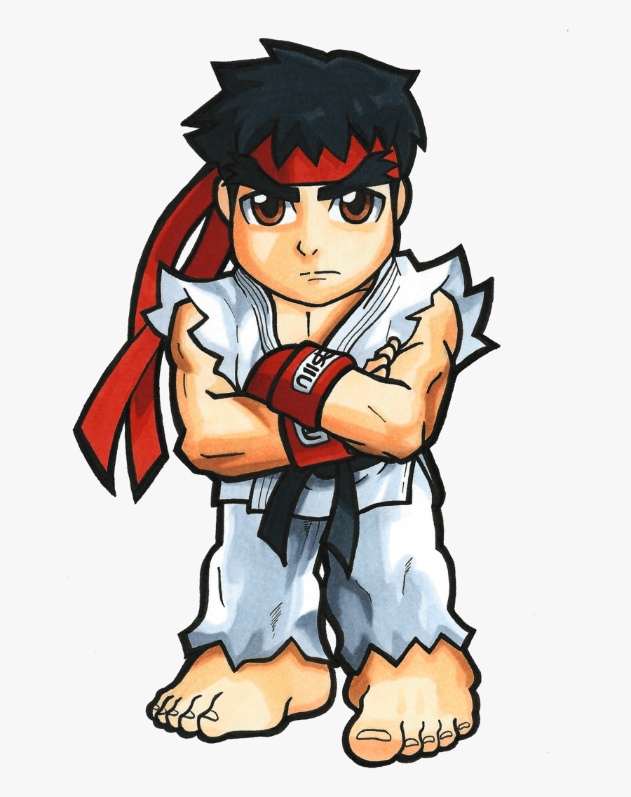Street Fighter Ryu Png - Street Fighter Chibi Png, Transparent Clipart