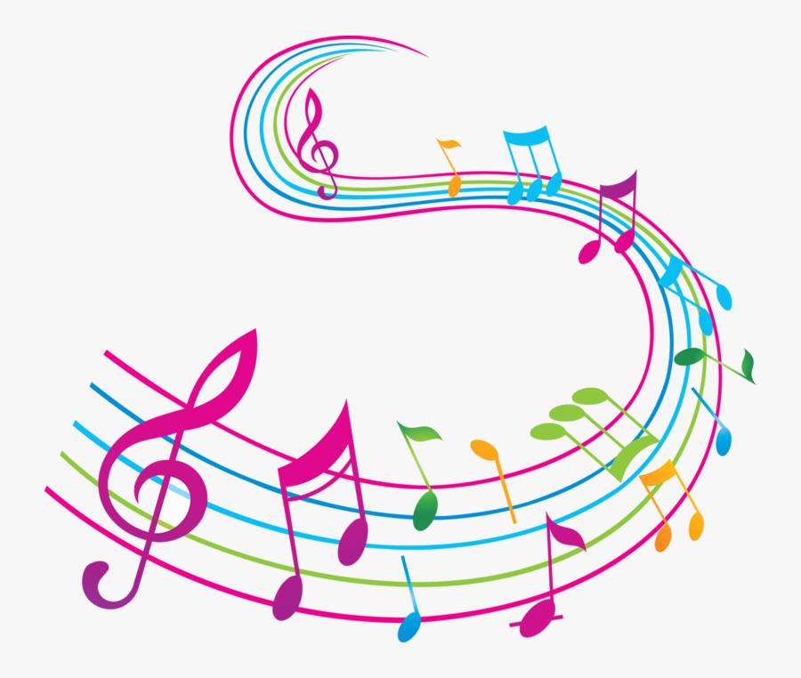 Karaoke Clipart Music Notes - Partition De Musique Couleur, Transparent Clipart