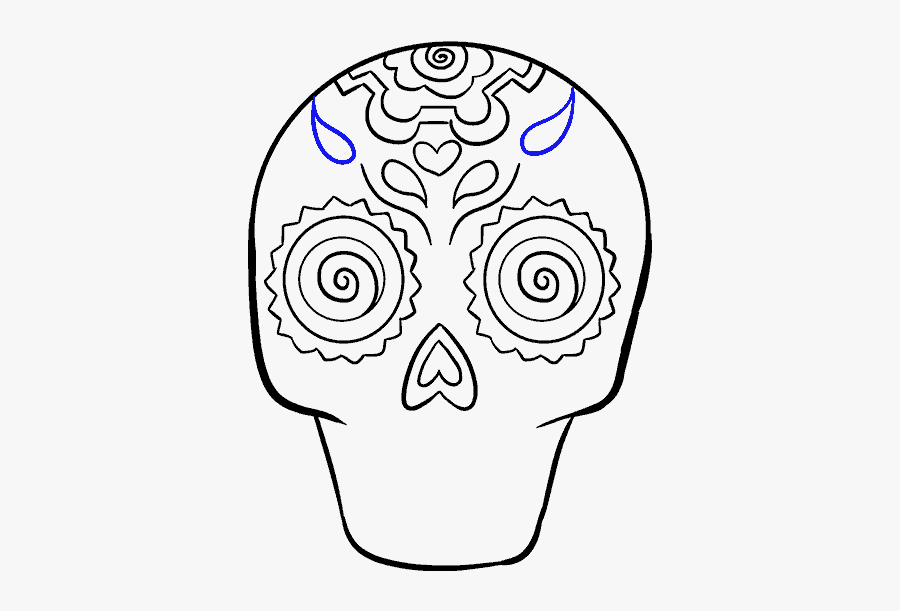 How To Draw A - Dia De Los Muertos Drawings Easy To Do, Transparent Clipart