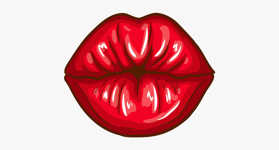 Kiss Lips Drawing Cartoon, Transparent Clipart