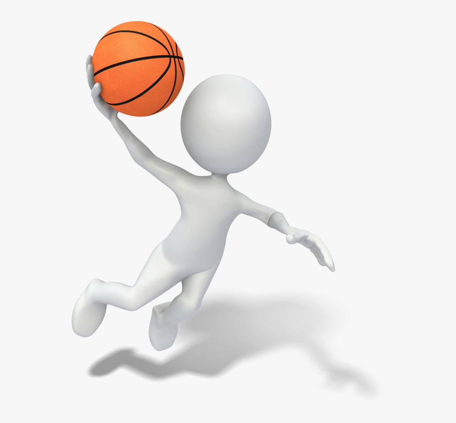 Animated Sports Clipart - Stickman Basketball No Background, Transparent Clipart