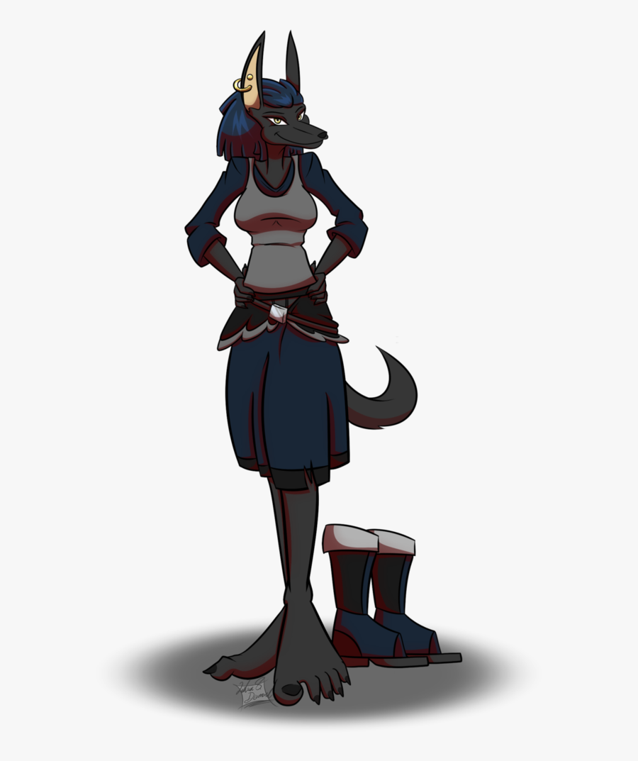 Jackal Girl Nisha By Thunder-bolt - Transparent Furry Png, Transparent Clipart