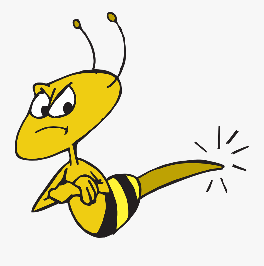 Bees Angry Insect - Bee Sting Animated Gif, Transparent Clipart