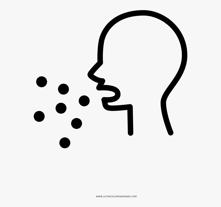 Sick Coloring Page - Line Art, Transparent Clipart