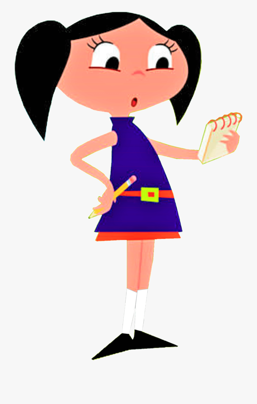Luna Holding Note Book - Earth To Luna Character Download, Transparent Clipart